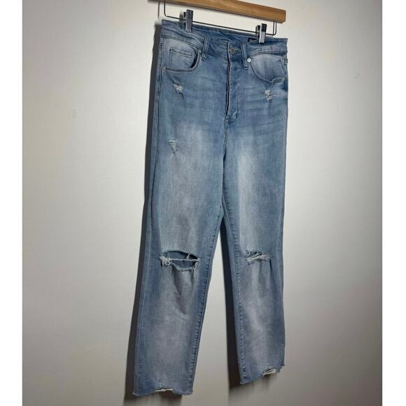 Blank NYC Jeans The Baxter Women Size 27 Blue Button Fly Ribcage Straight Leg - Picture 3 of 8